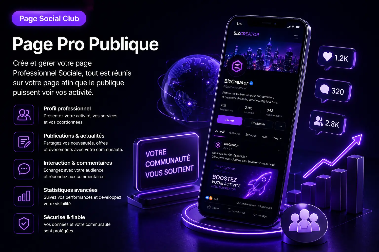 Page Social Club BizCreator