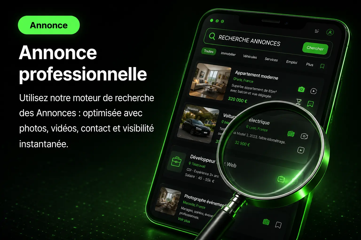 Annonce professionnelle BizCreator